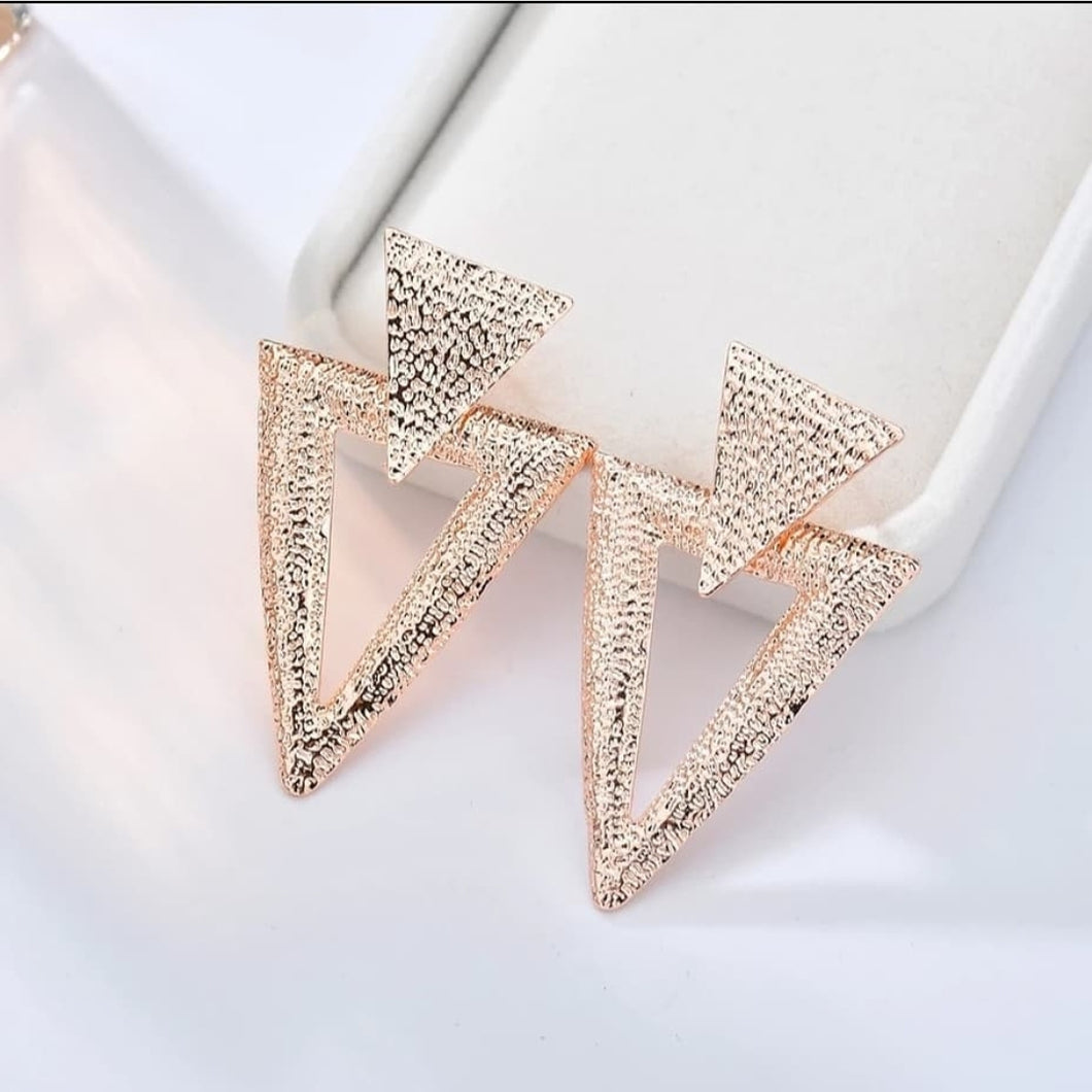 Bolt Triangle Earrings 2